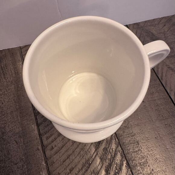 ANTHROPOLOGIE Coffee Mug Monogram Letter Initial "K" Retro Shaving Style - Picture 2 of 5